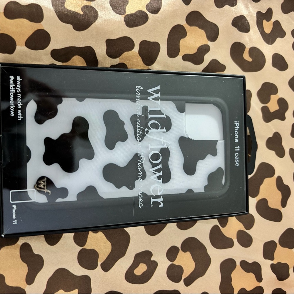 Wildflowers Cow Print iPhone 11 Case